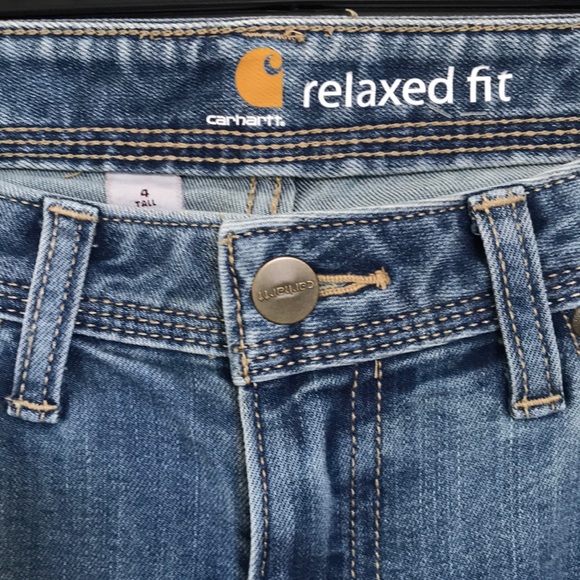 Carhartt Relaxed Fit Cutoff Jeans Women's Size 4 Tall - Picture 2 of 9
